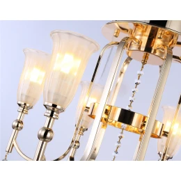 TR3244/6 SGD/FR золото/белый матовый E14*6 max 40W D600*520