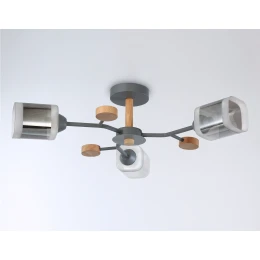 TR3033231/3 GR/LW/SM серый/светлое дерево/дымчатый E27*3 max 60W D700*180
