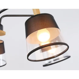 TR4741/5 BK/LW черный/светлое дерево E27/5 max 40W D760*350