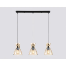 TR3404/3 BK/FGD/TI черный/золото/янтарь E27/3 max 60W 550*135*1000