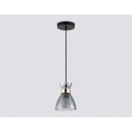 TR3406 BK/FGD/SM черный/золото/дымчатый E27 max 60W D135*1000