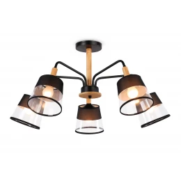 TR4741/5 BK/LW черный/светлое дерево E27/5 max 40W D760*350