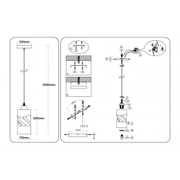 TR3413 BK черный E27 max 60W D110*1000