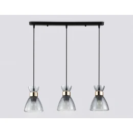 TR3407/3 BK/FGD/SM черный/золото/дымчатый E27/3 max 60W 550*135*1000
