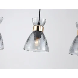 TR3407/3 BK/FGD/SM черный/золото/дымчатый E27/3 max 60W 550*135*1000
