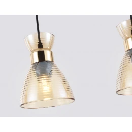 TR3404/3 BK/FGD/TI черный/золото/янтарь E27/3 max 60W 550*135*1000