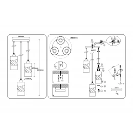 TR3412/3 BK черный E27/3 max 60W D330*1000