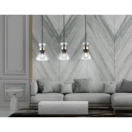TR3407/3 BK/FGD/SM черный/золото/дымчатый E27/3 max 60W 550*135*1000