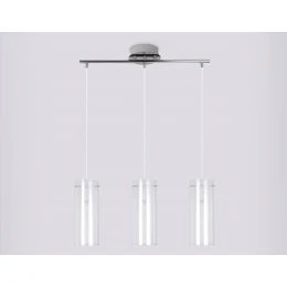 TR3675/3 CH/CL/FR хром/прозрачный/белый матовый E14/3 max 40W 640*110*900