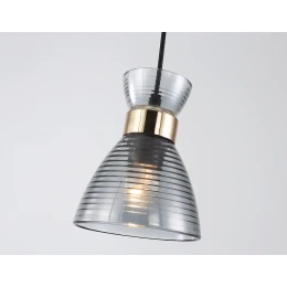 TR3406 BK/FGD/SM черный/золото/дымчатый E27 max 60W D135*1000
