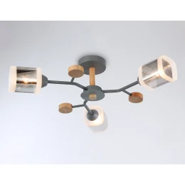 TR3033231/3 GR/LW/SM серый/светлое дерево/дымчатый E27*3 max 60W D700*180