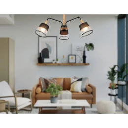 TR4740/3 BK/LW черный/светлое дерево E27/3 max 40W D760*350