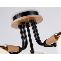 TR4733/5 BK/LWD черный/светлое дерево E27/5 max 40W D610*270