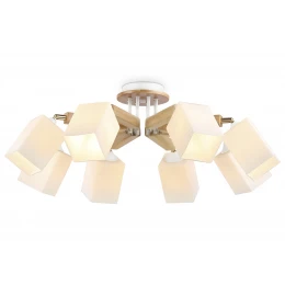 TR9522/8 WH/GD/FR белый/золото/белый матовый E27*8 max 40W D790*260