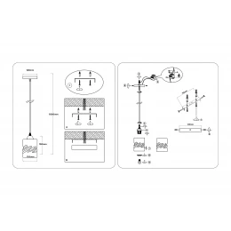 TR3409 BK черный E27 max 60W D120*1000