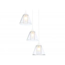 TR3553/3 WH/CL/FR белый/прозрачный/белый матовый E27/3 max 40W D340*800
