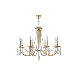 Люстра Crystal Lux VICTORIA SP8 GOLD/AMBER