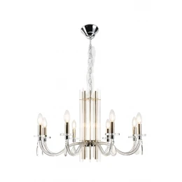Люстра Crystal Lux AURELIO SP8 GOLD+CHROME/TRANSPARENT