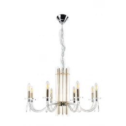 Люстра Crystal Lux AURELIO SP8 GOLD+CHROME/TRANSPARENT