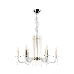 Люстра Crystal Lux AURELIO SP6 GOLD+CHROME/TRANSPARENT