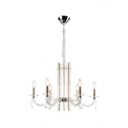 Люстра Crystal Lux AURELIO SP6 GOLD+CHROME/TRANSPARENT