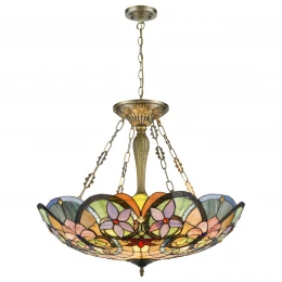 818-807-06 VELANTE Стиль Tiffany светильник потолочный: E27, 6x60W