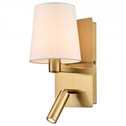 346-401-02 VELANTE Классический стиль светильник настенный: E14, 1x40W + LED, 1x2.5W