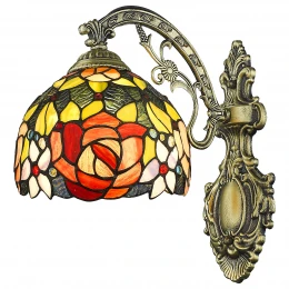 828-801-01 VELANTE Стиль Tiffany светильник настенный: E27, 1x60W