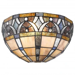 824-801-01 VELANTE Стиль Tiffany светильник настенный: E14, 1x40W