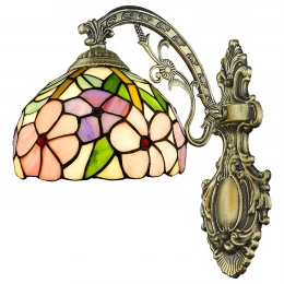 888-801-01 VELANTE Стиль Tiffany светильник настенный: E27, 1x60W
