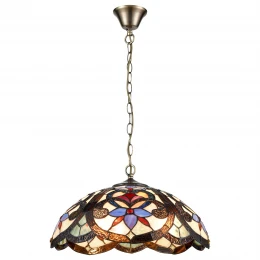826-806-03 VELANTE Стиль Tiffany светильник подвесной: E27, 3x60W
