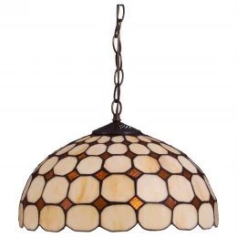 812-806-02 VELANTE Стиль Tiffany светильник подвесной: E27, 2x60W