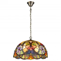 818-806-03 VELANTE Стиль Tiffany светильник подвесной: E27, 3x60W