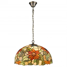 817-806-03 VELANTE Стиль Tiffany светильник подвесной: E27, 3x60W
