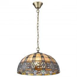 824-806-02 VELANTE Стиль Tiffany светильник подвесной: E27, 2x60W