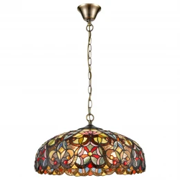 825-806-03 VELANTE Стиль Tiffany светильник подвесной: E27, 3x60W