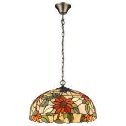 817-806-02 VELANTE Стиль Tiffany светильник подвесной: E27, 2x60W