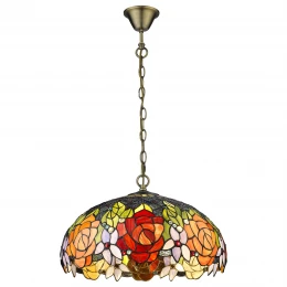 828-806-03 VELANTE Стиль Tiffany светильник подвесной: E27, 3x60W