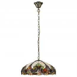 815-806-03 VELANTE Стиль Tiffany светильник подвесной: E27, 3x60W