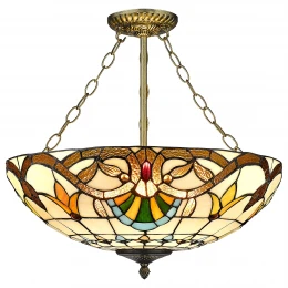 830-807-03 VELANTE Стиль Tiffany светильник подвесной: E27, 3x60W