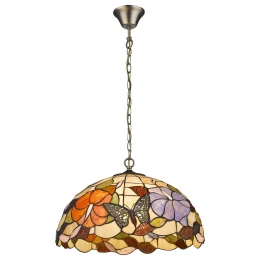 816-806-03 VELANTE Стиль Tiffany светильник подвесной: E27, 3x60W