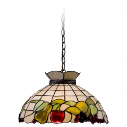 850-806-02 VELANTE Стиль Tiffany светильник подвесной: E27, 2x60W
