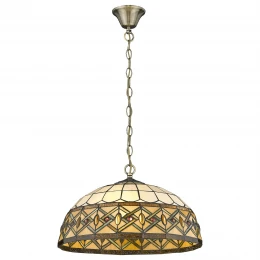 859-806-03 VELANTE Стиль Tiffany светильник подвесной: E27, 3x60W