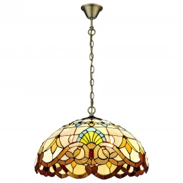 830-806-03 VELANTE Стиль Tiffany светильник подвесной: E27, 3x60W