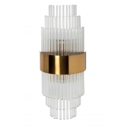92EL-YG59021G-2W Бра латунь, стекло прозр. 20*10*h.50см