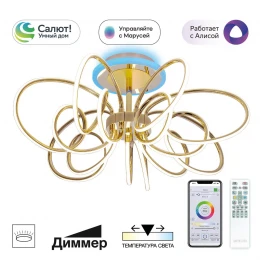 CL224A172 SALMA Смарт Золото Люстра