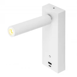 CL704430 Декарт Белый Св-к Настенный с USB