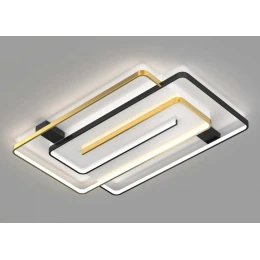 Люстра потолочная светодиодная с пультом Europa Lighting MX 10721 Black+Gold ( LED 3200K+6500K, 240W)