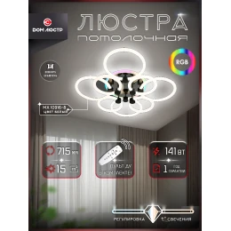 Люстра потолочная светодиодная с пультом Europa Lighting 